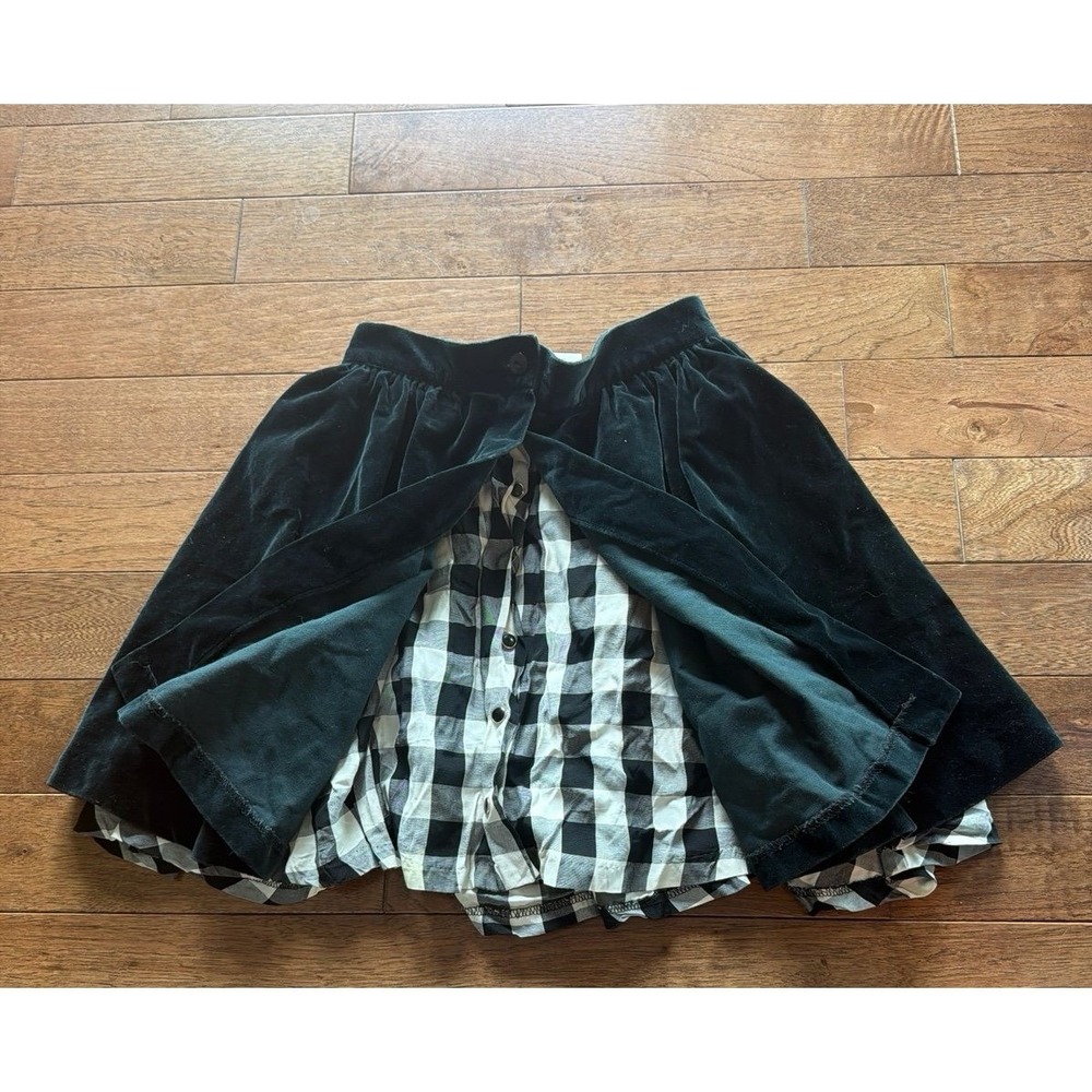 Guess Skirt by Georges Marciano Black Velvet Size S 2 Layer Y2K Made in USA